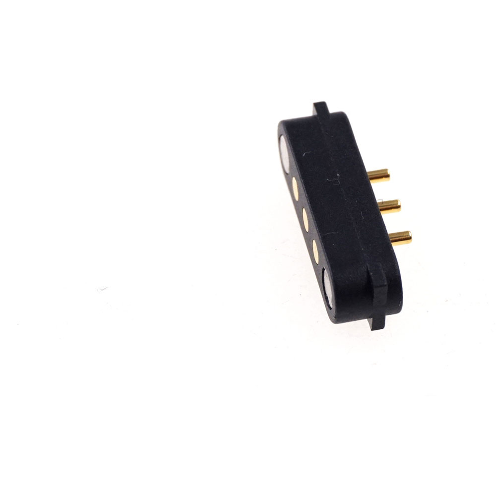 Spring Loaded Male Female 2.54 MM Pitch Through Holes PCB BTB Connector 2A 36V DC Magnetic Pogo Pin 3 Pole