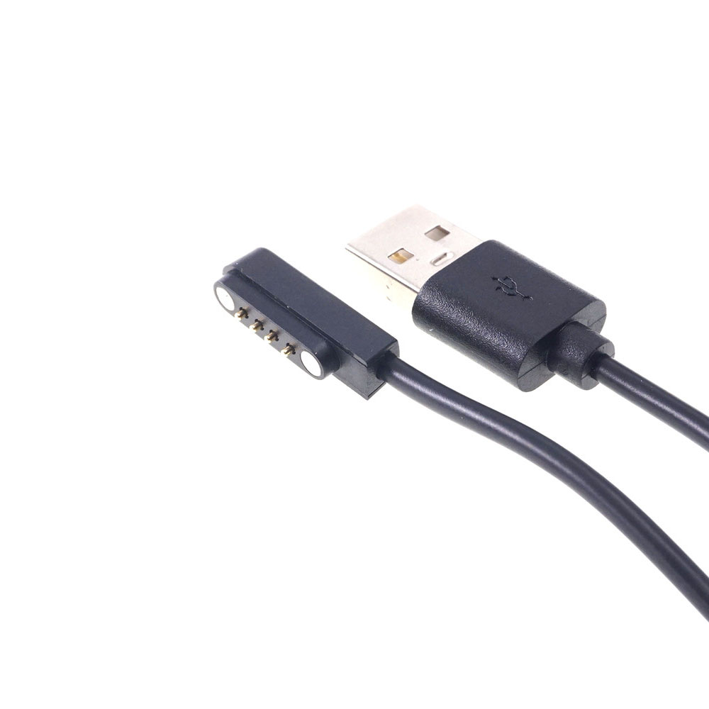 RTLECS Magnetic USB Charging Cable Male Female Spring-Loaded Pin Connector 4 Position 2.5mm Pitch Power Data 36V 2A Polar