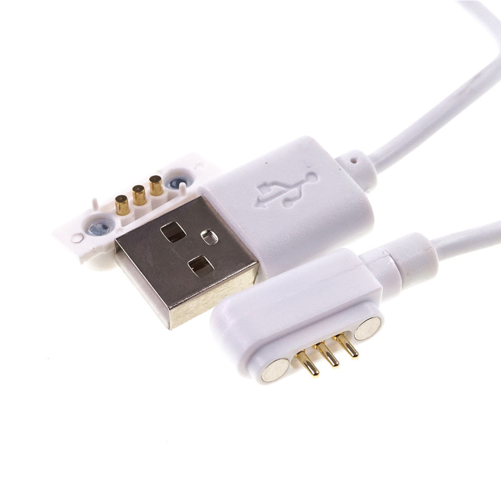 Magnet Pogo Pin Connector USB Cable A Plug 1M 3 Pins 2.54 mm Pitch Power Charge Male Spring Loaded Female PCB Through Hole