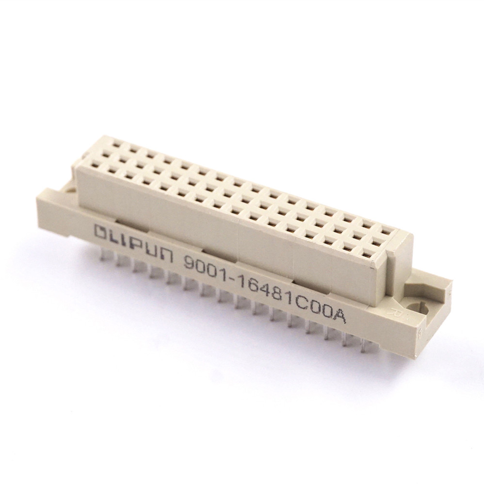 DIN 41612 Connector 3 Rows 48 Positions Plug Header Male Female Pins Right Angle Straight Through Hole 3x16 Pitch 2.54 MM