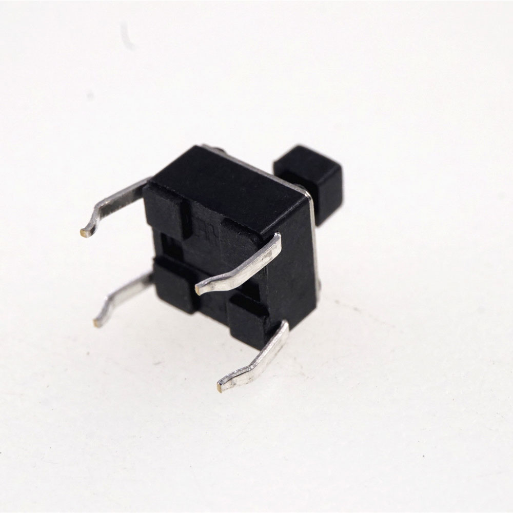 6x6x7.3 mm Tactile Switch SPST-NO Top Actuated Through Hole 6.0mm x 6.0mm Height 7.3 mm 250gf Square Knob Snap-In PC Pin