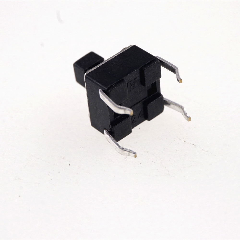 6x6x7.3 mm Tactile Switch SPST-NO Top Actuated Through Hole 6.0mm x 6.0mm Height 7.3 mm 250gf Square Knob Snap-In PC Pin