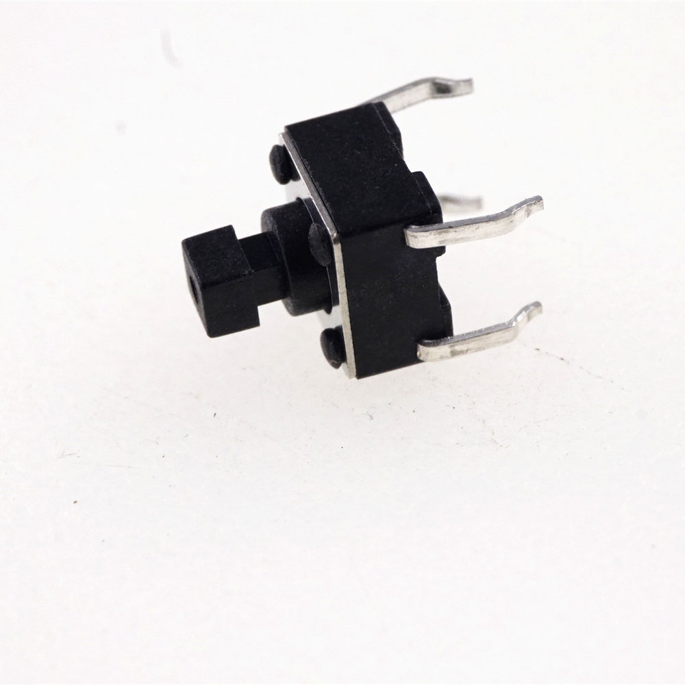 6x6x7.3 mm Tactile Switch SPST-NO Top Actuated Through Hole 6.0mm x 6.0mm Height 7.3 mm 250gf Square Knob Snap-In PC Pin