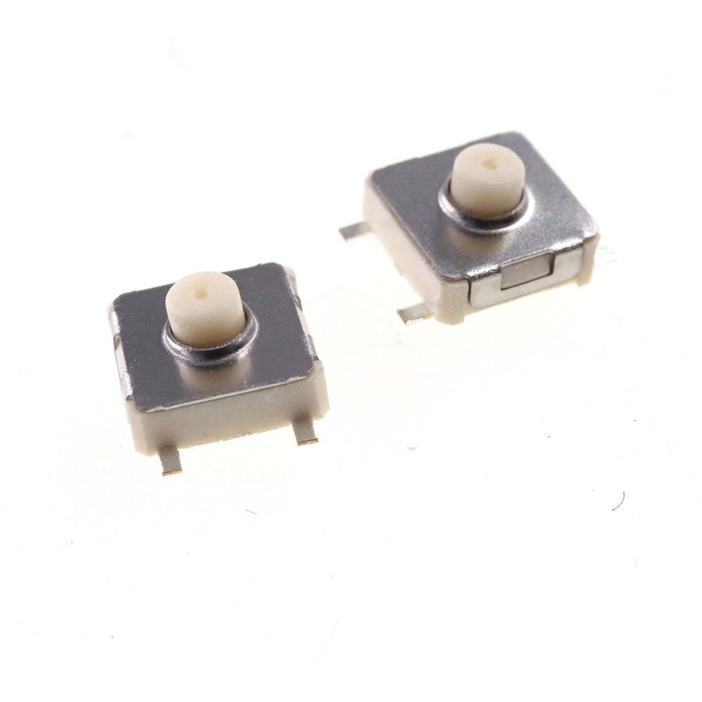 Tact Switch 6.5x6.2 Dual Action Surface Mount 3.8MM Height Off-Mom-Mom Vertical SPST-NO x 2 Cross TL3350B