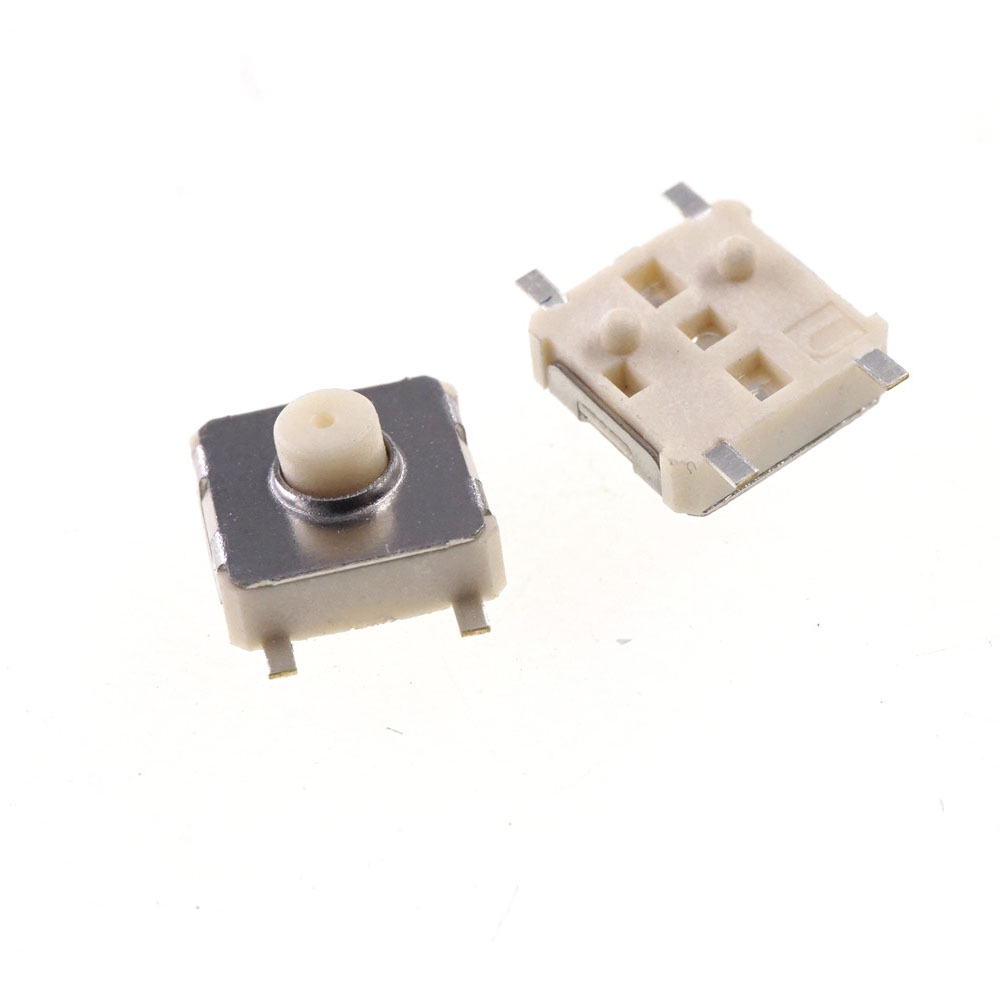 Tact Switch 6.5x6.2 Dual Action Surface Mount 3.8MM Height Off-Mom-Mom Vertical SPST-NO x 2 Cross TL3350B