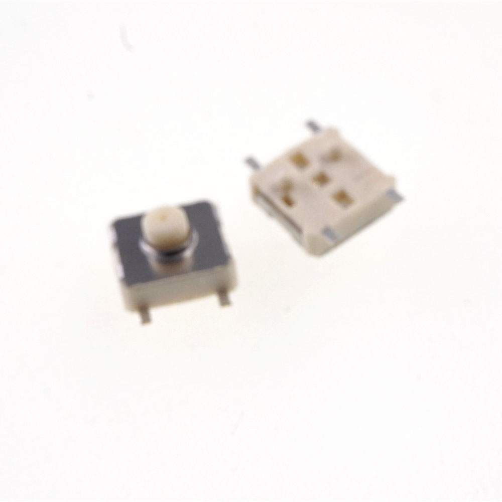 Tact Switch 6.5x6.2 Dual Action Surface Mount 3.8MM Height Off-Mom-Mom Vertical SPST-NO x 2 Cross TL3350B