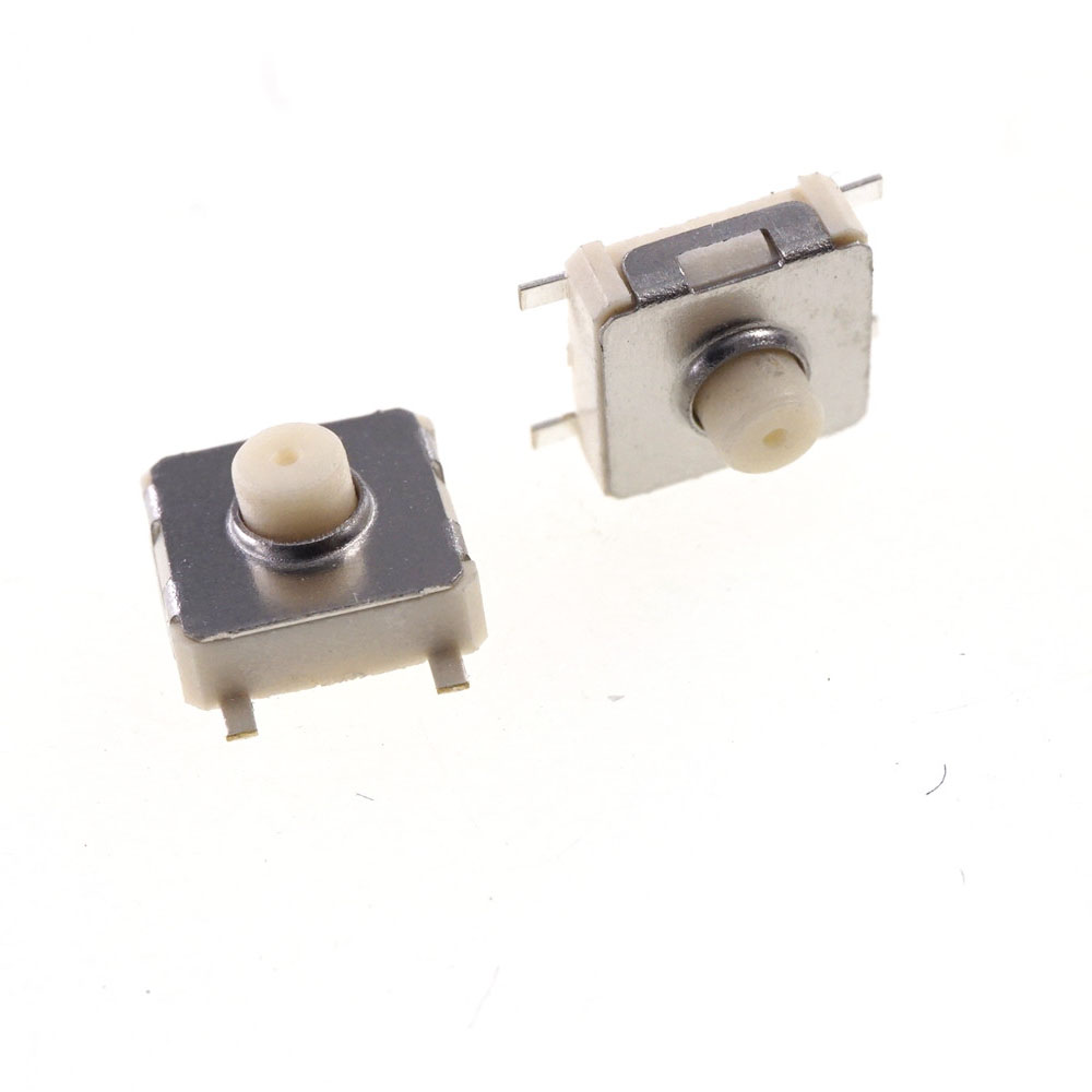 Tact Switch 6.5x6.2 Dual Action Surface Mount 3.8MM Height Off-Mom-Mom Vertical SPST-NO x 2 Cross TL3350B