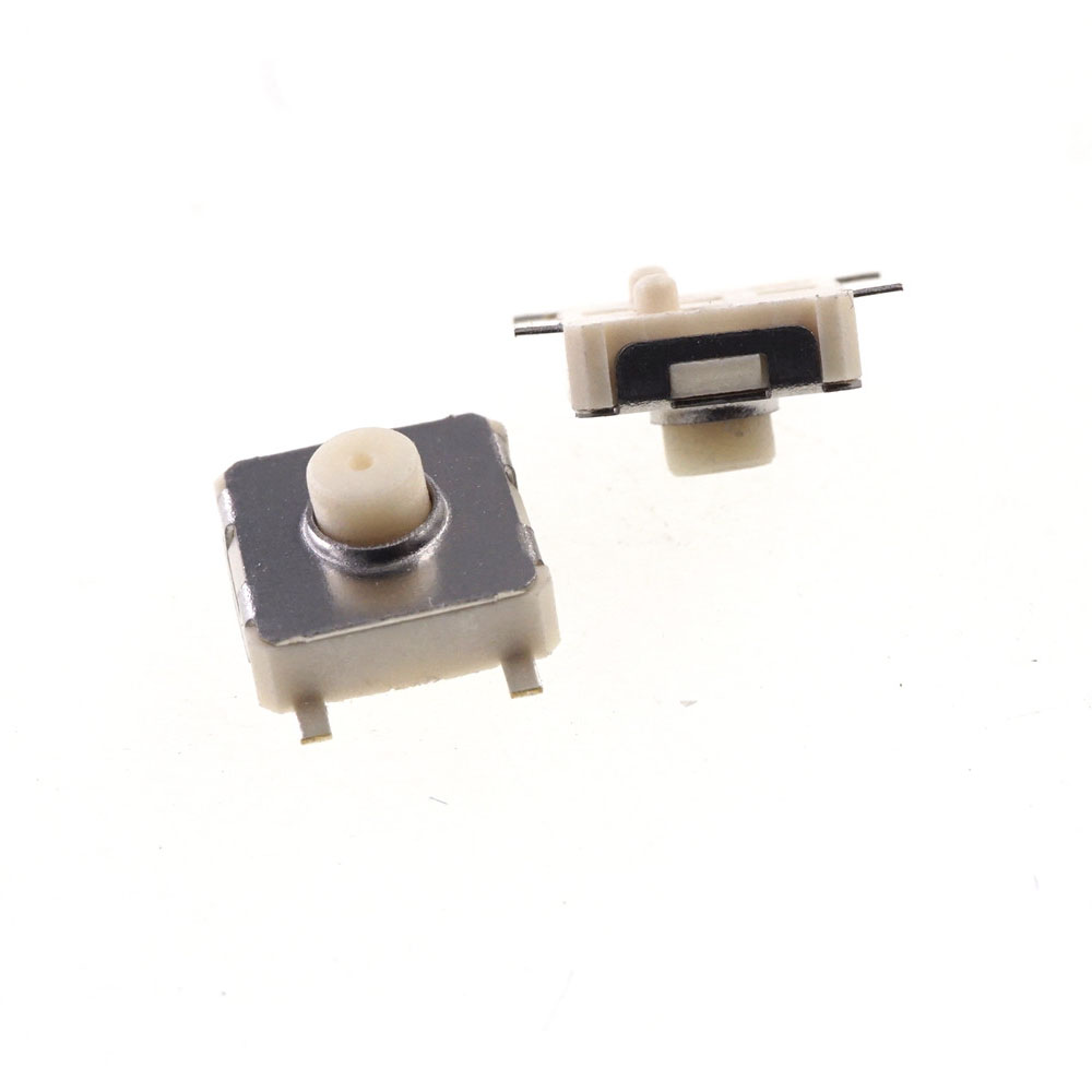 Tact Switch 6.5x6.2 Dual Action Surface Mount 3.8MM Height Off-Mom-Mom Vertical SPST-NO x 2 Cross TL3350B