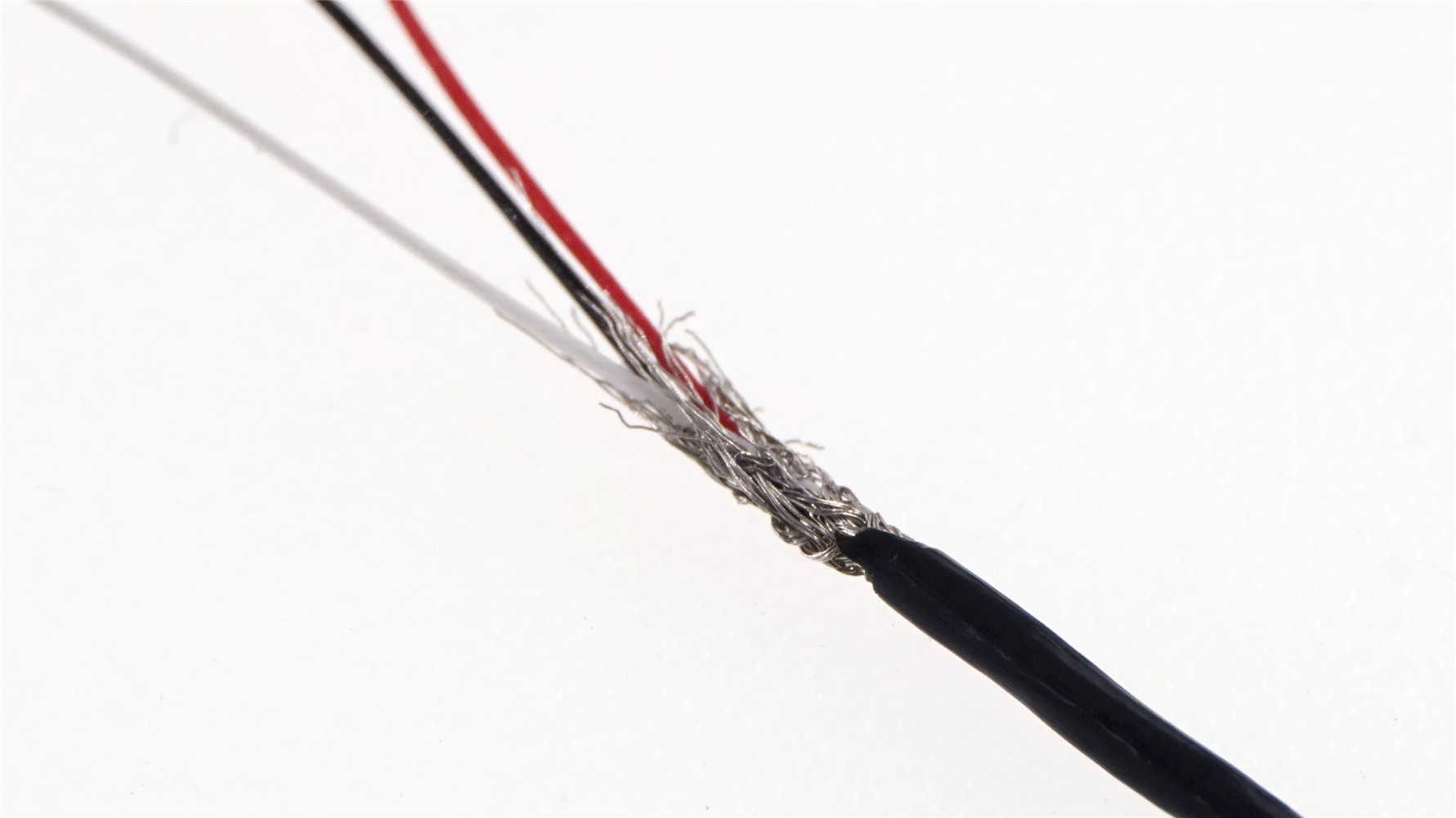 Superfine 3 Cores Micro Cable AWG 34 electronic wire Outer Diameter 1.2 mm Shielded 3 Conductors Tinned copper wire