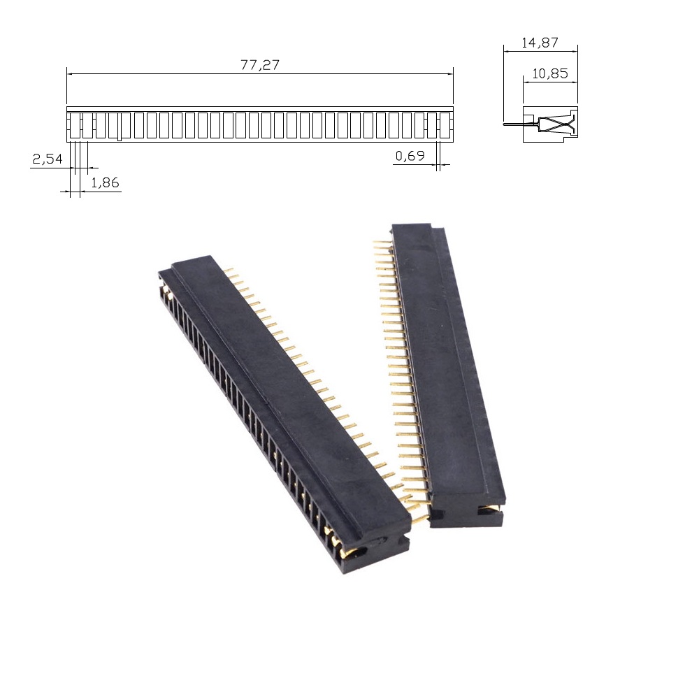 Burn In Test Socket 2.54 mm Pitch Single Row Gold Plating 30 Pin SIP-30 Socket 1.0 Inch Short Leads IC SIP IC46