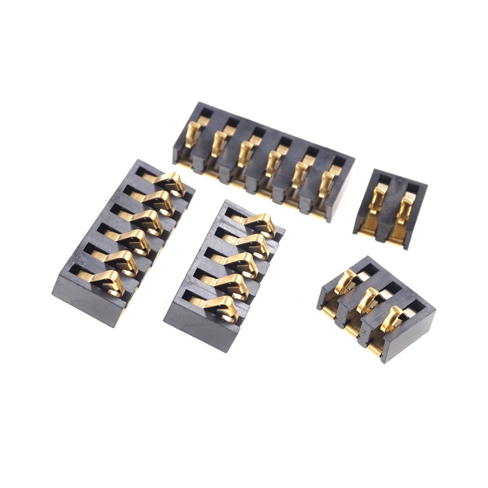 Spring Compression Contact 4.25 mm Pitch 2 3 4 5 6 Pin male Connector Surface Mount Battery Connectors Insulator 4.75mm H