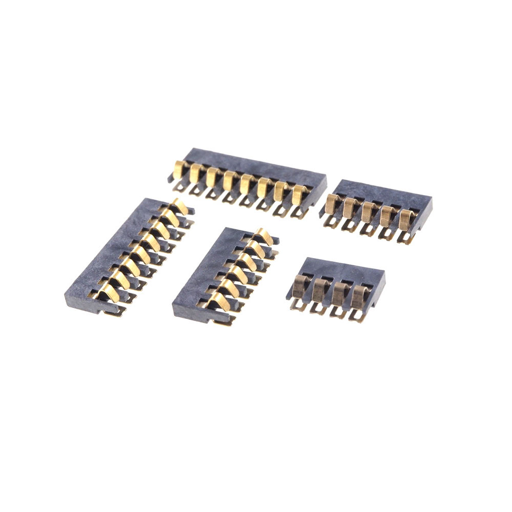 Spring Compression Contact 2.0 mm Pitch 2 3 4 5 6 7 8 Pin Male Surface Mount PCB modular Connector battery Straight