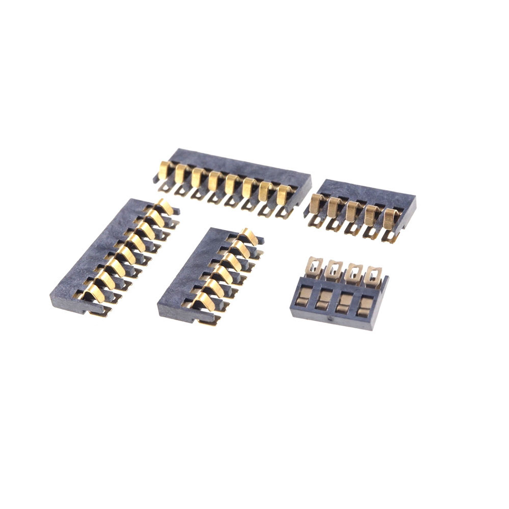 Spring Compression Contact 2.0 mm Pitch 2 3 4 5 6 7 8 Pin Male Surface Mount PCB modular Connector battery Straight