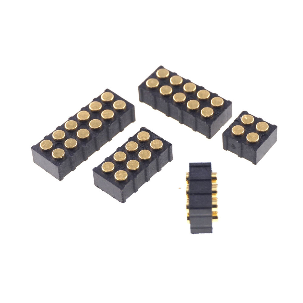 Female Grid 2.0 MM Pitch Contact Pad Target Connector 4 6 8 10 Position For Pogo Pin Header Dual Row SMD PCB RoHS
