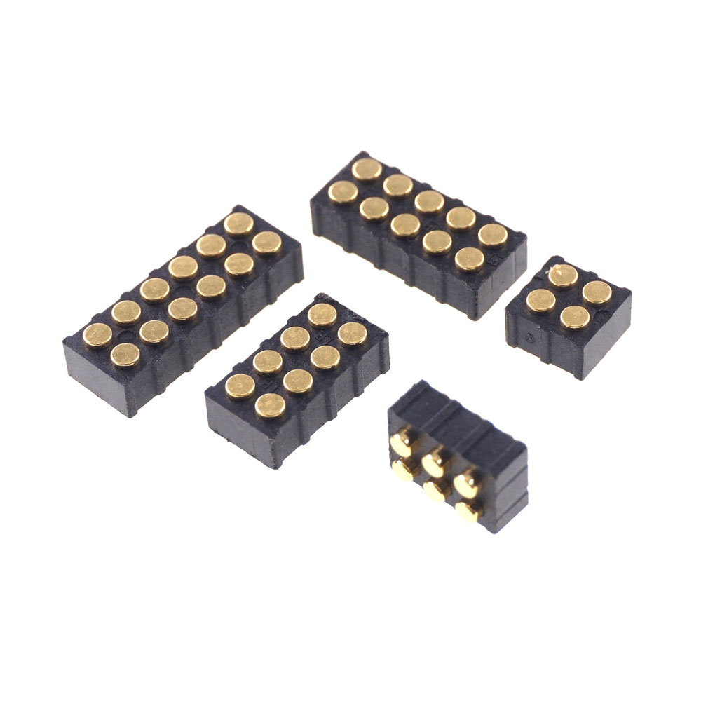 Female Grid 2.0 MM Pitch Contact Pad Target Connector 4 6 8 10 Position For Pogo Pin Header Dual Row SMD PCB RoHS