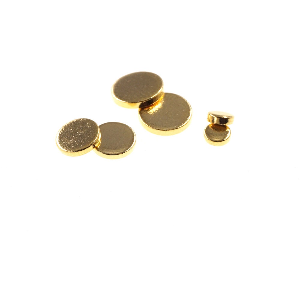 Female Pogo Pin Flat surface Mount Circular Contact Pad Brass Gold plated Target for Spring Probe connector to mate