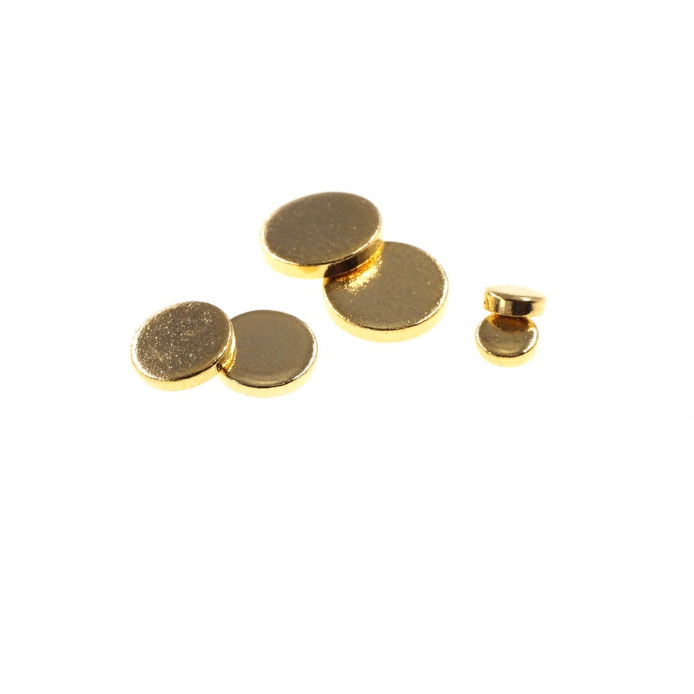 Female Pogo Pin Flat surface Mount Circular Contact Pad Brass Gold plated Target for Spring Probe connector to mate