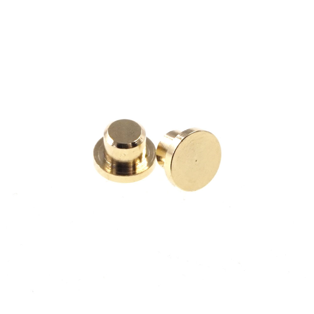 Female Pogo Pin Flange Diameter 3.0 mm Height 2.0 mm Flat surface Circular Contact Pad Female Gold plate Spring connector