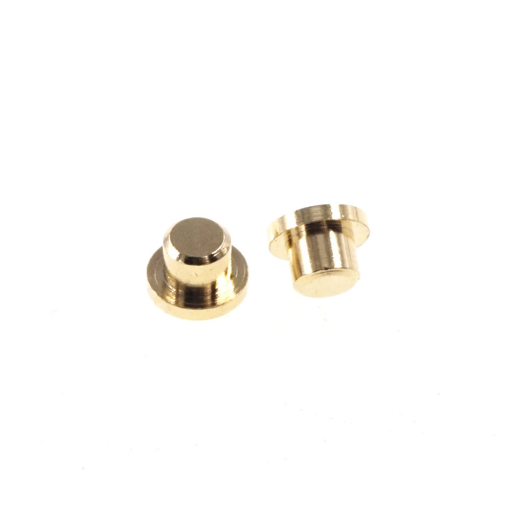 Female Pogo Pin Flange Diameter 3.0 mm Height 2.0 mm Flat surface Circular Contact Pad Female Gold plate Spring connector