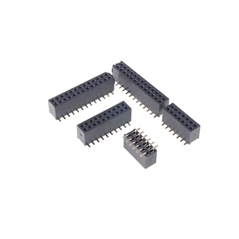 SMT 1.27 mm Double Row PCB Female Header Socket 4 6 8 10 12 14 16 20 24 26 30 40 44 50 60 80 100 Pin Surface Mount