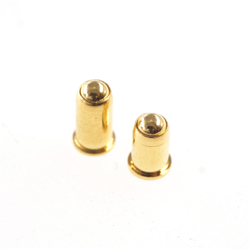 3.0 MM Diameter Flange Spring Loaded Brass Ball Pogo Pin Connector Ballpoint Gold Plated Rolling Contact Hight Current