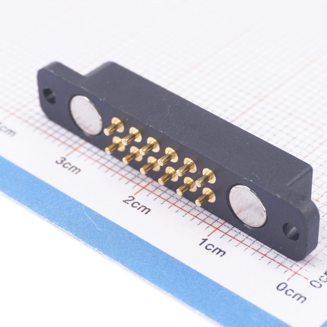 14 Pin Magnetic Pogo Pin Connector Dual Row 2.54mm Pitch