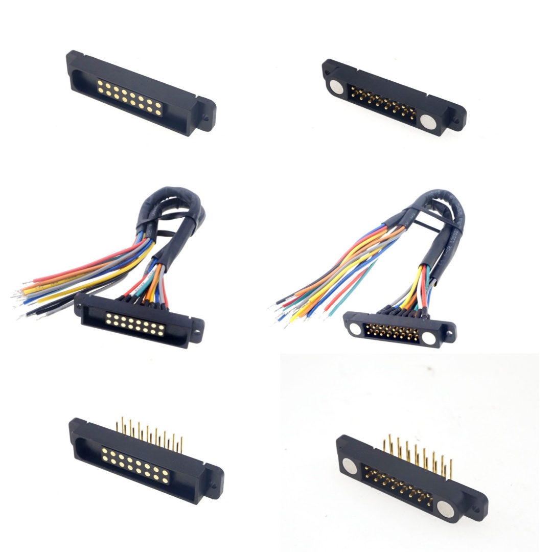 16 Pin Magnetic Pogo Pin Connector Dual Row 2.54mm Pitch