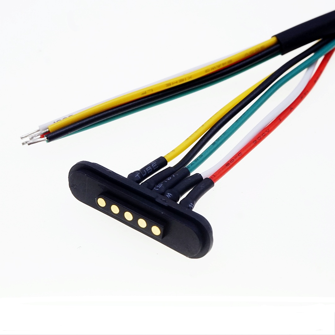 5 Pin Magnetic Pogo Pin Connector Single Row 2.54mm Pitch
