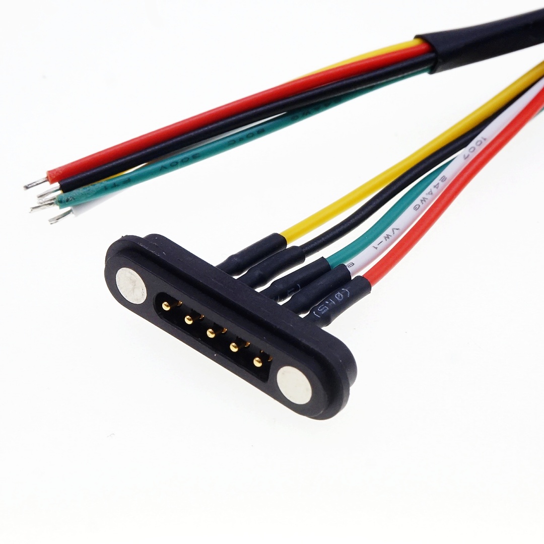 5 Pin Magnetic Pogo Pin Connector Single Row 2.54mm Pitch