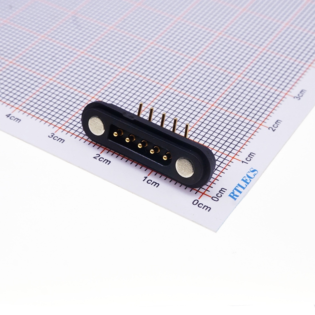 5 Pin Magnetic Pogo Pin Connector Single Row 2.54mm Pitch