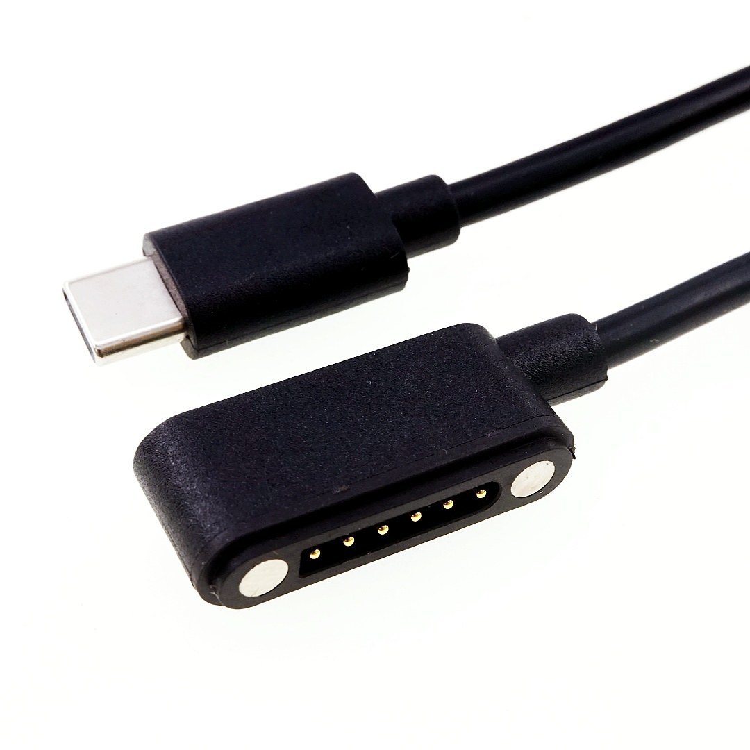 6 Pin Magnetic Pogo Pin Connector Single Row 2.54mm Pitch