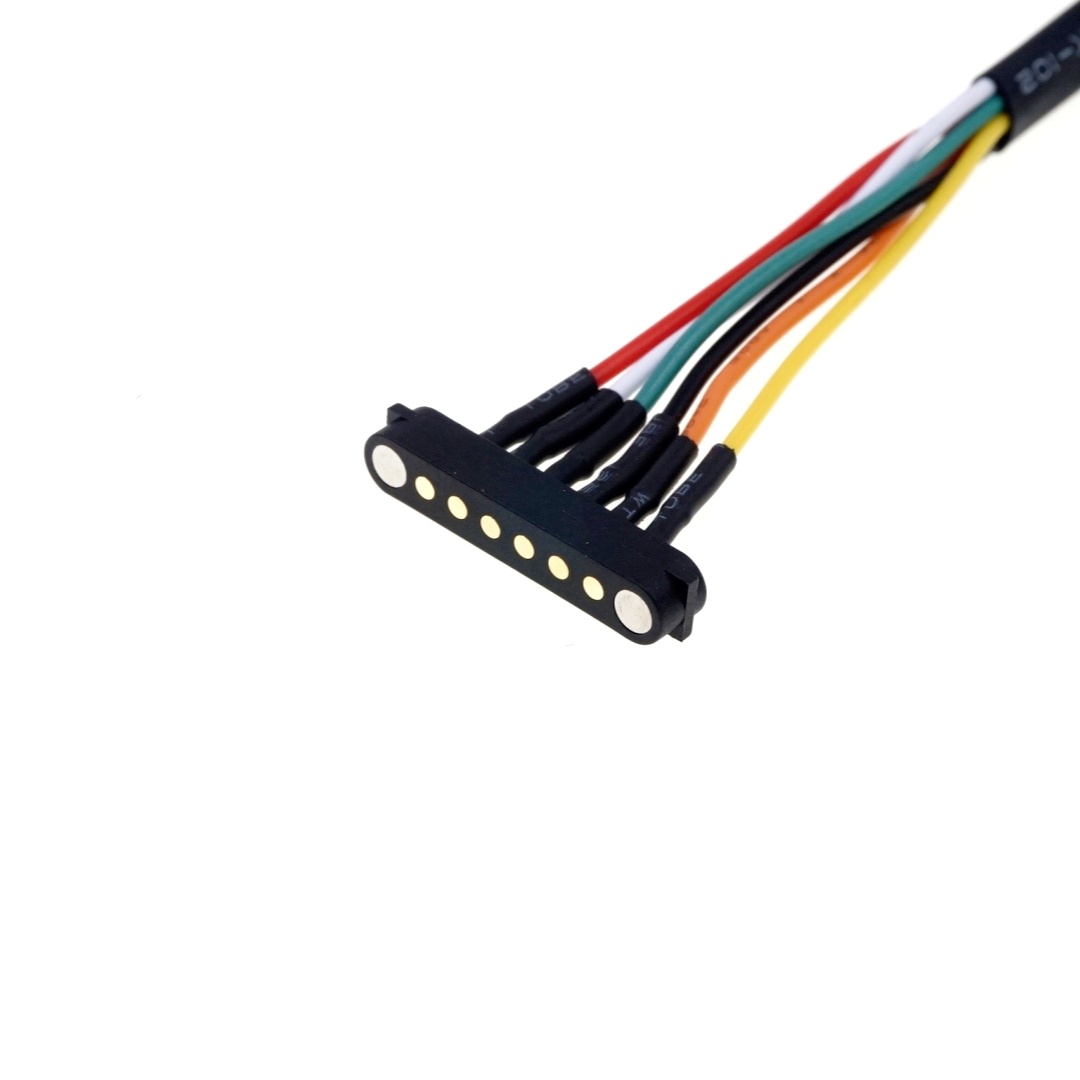 6 Pin Magnetic Pogo Pin Connector Single Row 2.54mm Pitch