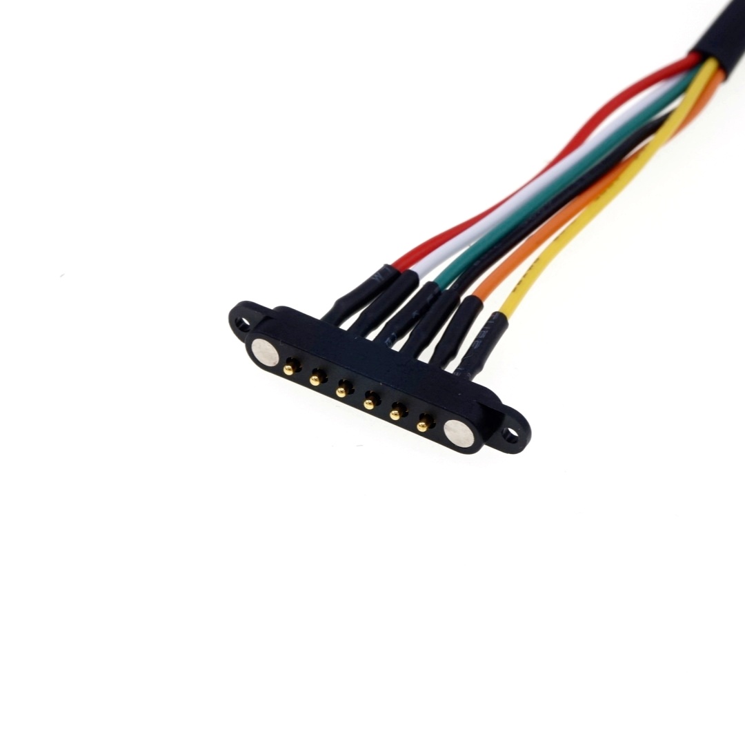 6 Pin Magnetic Pogo Pin Connector Single Row 2.54mm Pitch