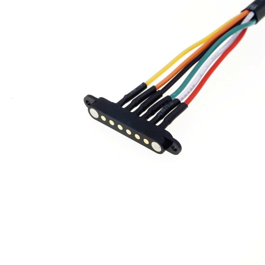 6 Pin Magnetic Pogo Pin Connector Single Row 2.54mm Pitch