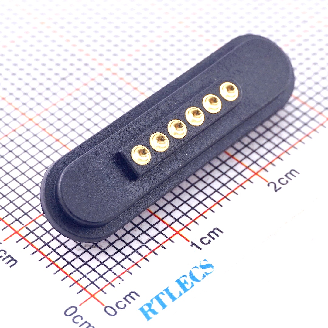 Magnetic 6 Pin Right Angle Male