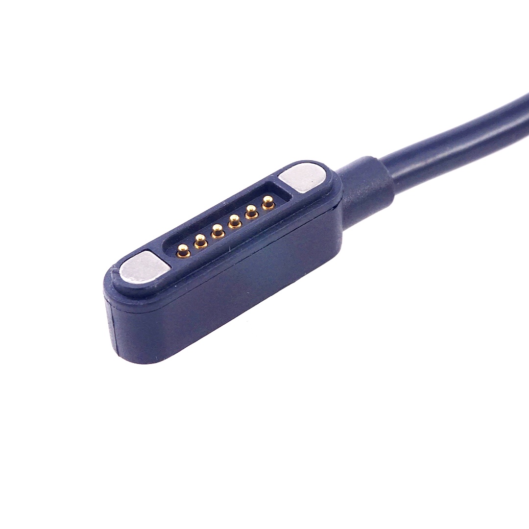 Magnetic 6 Pin Right Angle Male